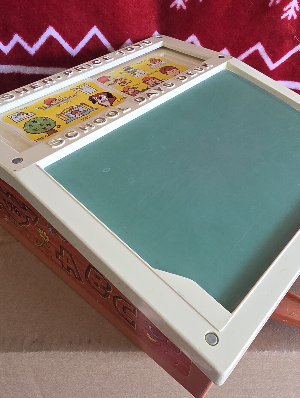 Vintage 1972 Fisher Price School Days Portable Original Play Desk #176